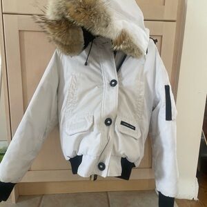 Canada Goose Jacket | White | Cropped | Womens Small